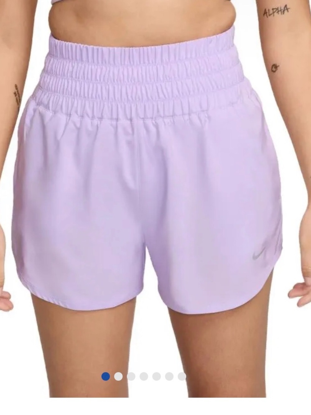 Nike One Women's Dri Fit High-Waist Athletic Shorts — Lavender